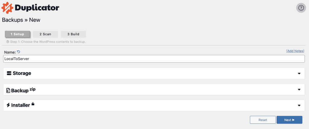 create package on duplicator